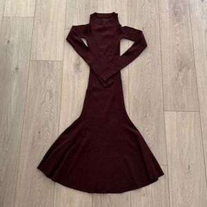 All Saints Sweater Dress (with Shoulder Cutout and Fish Tail)